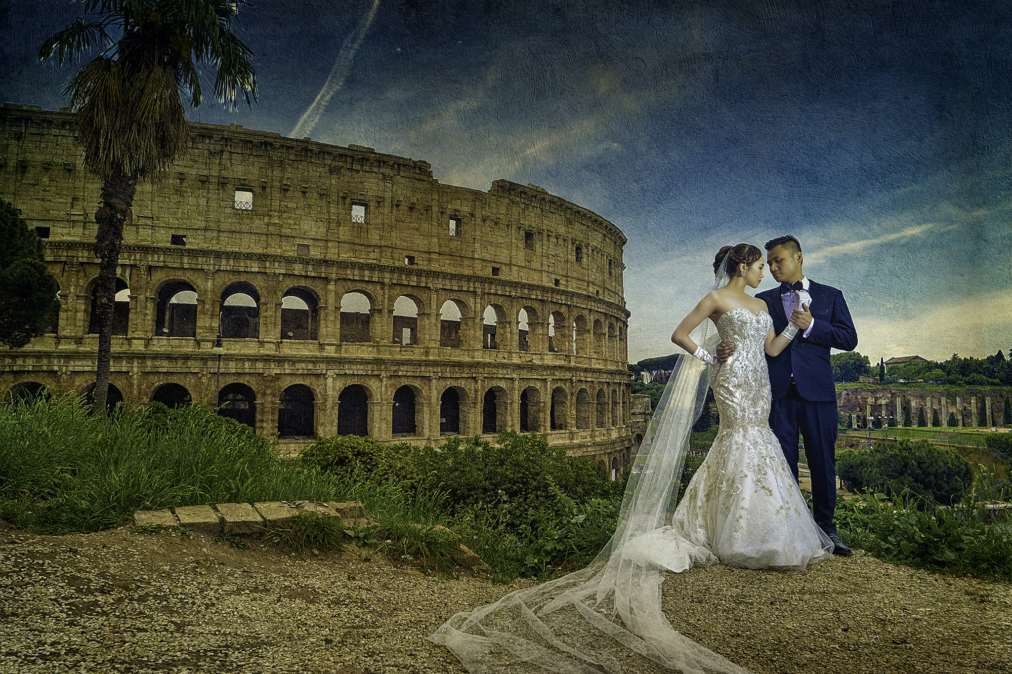 rome italy prewedding textured Rome Italy PreWedding Textured