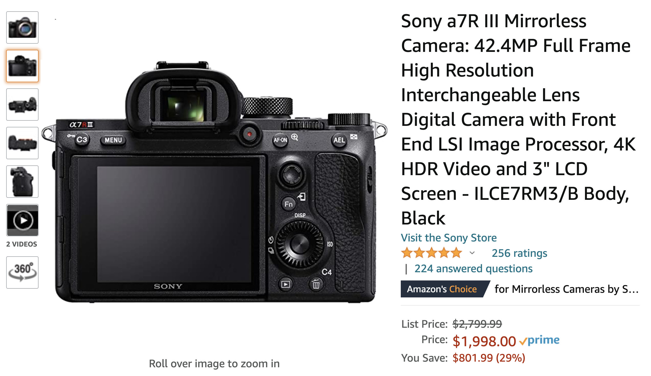 A7R III Camera Hot Deal