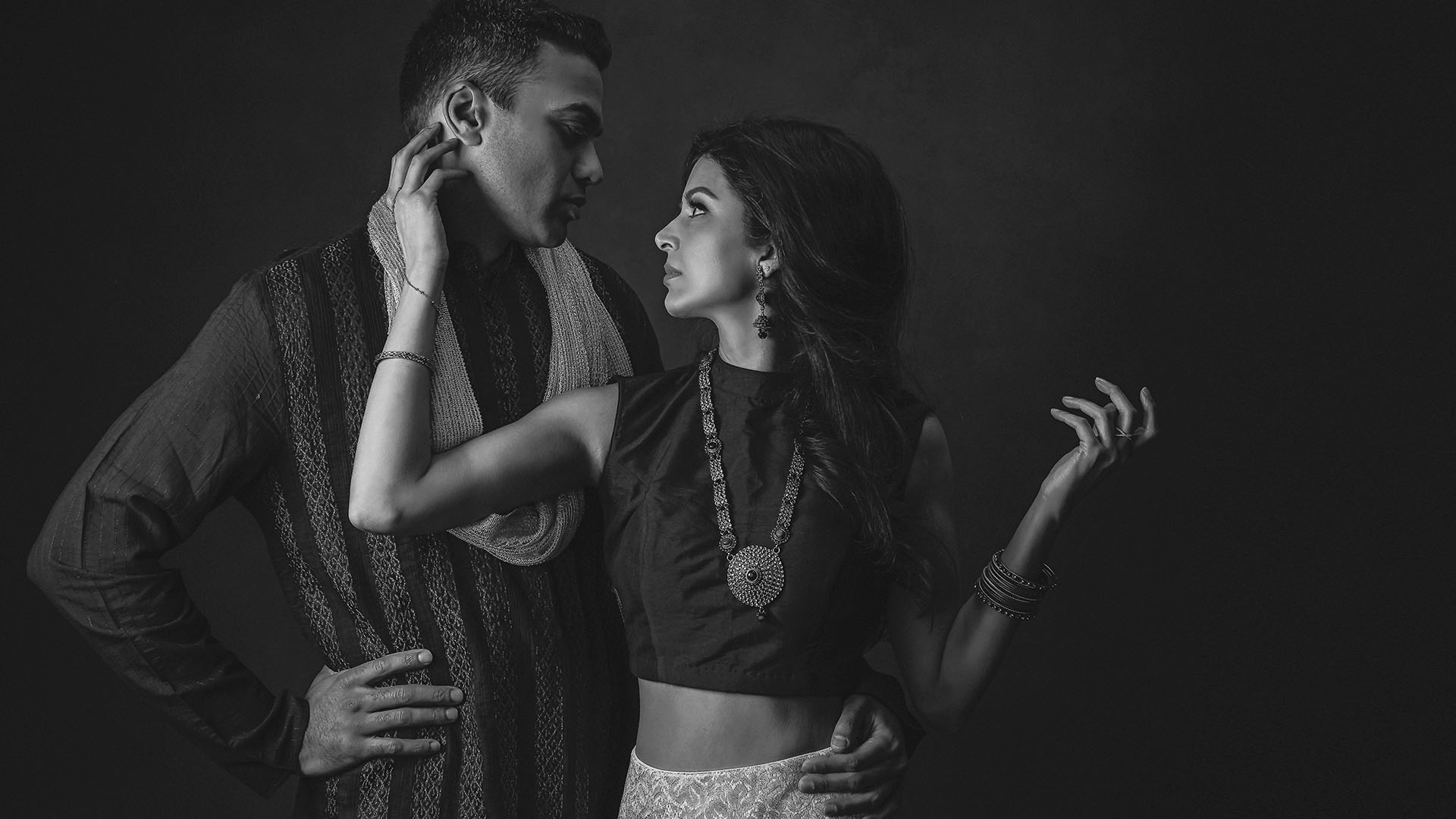 indian couple with texture