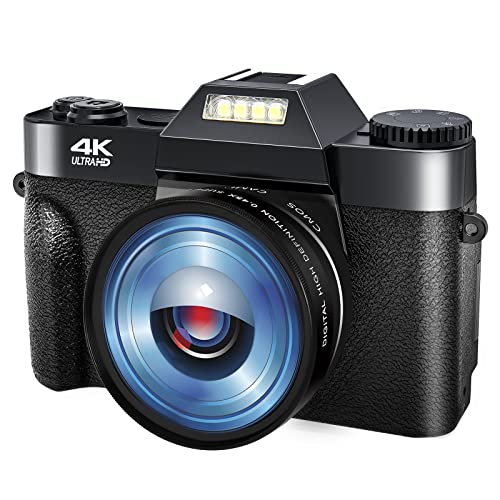 Capture Stunning 4K Vlogs: 48MP YouTube Camera, 3” Flip Screen, 16x Zoom, Autofocus, Anti-Shake.