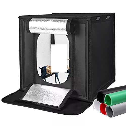 “Capture Perfect Shots: Portable Photo Light Studio with Dimmable Soft Boxes & Background Boards”