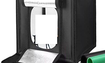 Portable Dimmable Photography Studio with Soft Boxes and Background Board