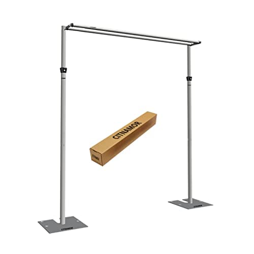 Versatile Pipe and Drape Set for Eye-Catching Backdrops, Trade Shows, Events, Photo Booths, and Decor – CITNAMOR