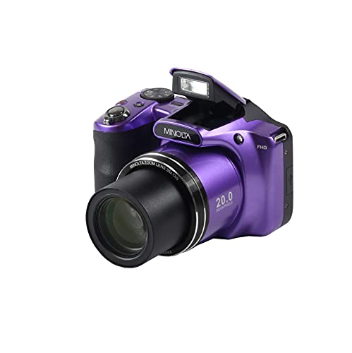 “Capture Stunning Moments: Minolta 20MP WiFi Camera with 35x Optical Zoom & HD Video”