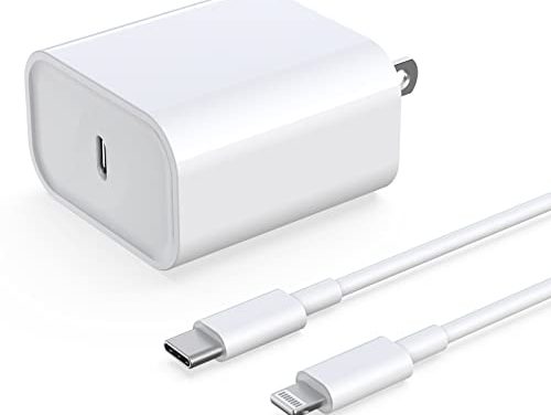 Certified iPhone Charger: Fast, 20W Power Plug with Lightning Cable