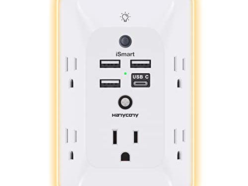 Powerful Outlet Extender: Night Light, USB Charger, Surge Protector