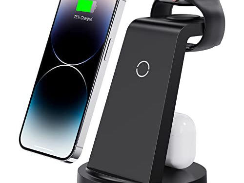 “Ultimate iPhone Charging Station: Wireless Charger, Apple Watch Dock & AirPods Stand”