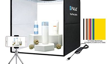 Portable Photo Studio Box with LED Ring Light & 12 Color Backdrops