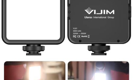 Portable LED Video Light – Capture Stunning Photos with Softbox and Cold Shoe On-Camera Lighting