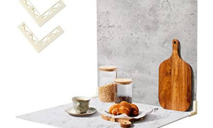 Stunning 2 PCS Marble+Light Gray Photo Backdrop, Perfect for Flat Lay and Food Photography