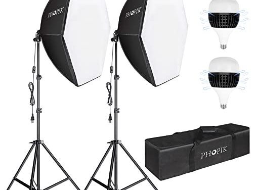 Capture Stunning Photos and Videos with PHOPIK Softbox Lighting Kit