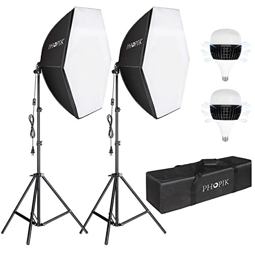Capture Stunning Photos and Videos with PHOPIK Softbox Lighting Kit