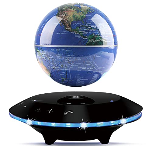Levitating Globe: Bluetooth Speaker & Floating Speakers – Hands-Free, LED Lights, Cool Tech!