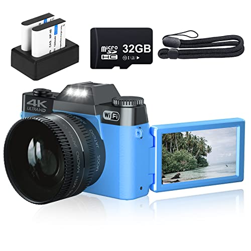 Capture Stunning Moments: VJIANGER 4K Camera with WiFi, Flip Screen, and Bonus Accessories