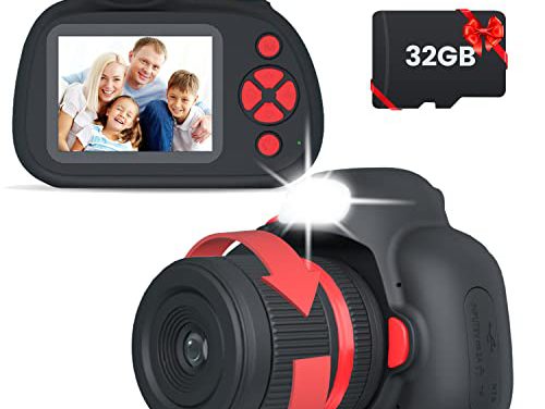 Capture Every Moment: Exciting Kids Camera – 2.4″ IPS Screen, Flash, 32G Card – Ideal Gift!