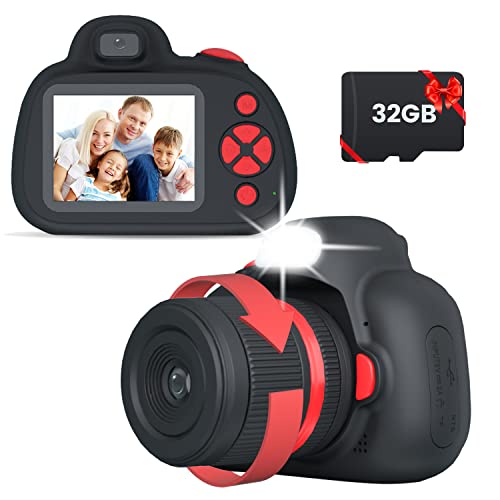 Capture Every Moment: Exciting Kids Camera – 2.4″ IPS Screen, Flash, 32G Card – Ideal Gift!