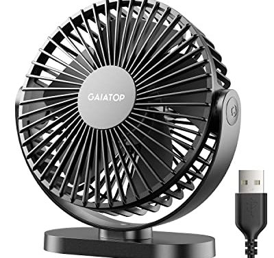 Powerful Gaiatop USB Desk Fan – Cool, Quiet, Portable
