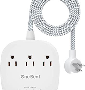 Ultimate Power Hub: 3 Outlets, 4 USB Ports, Portable & Safe