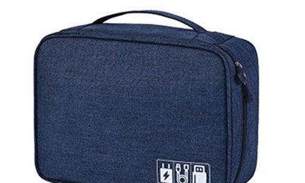 Portable Blue Travel Cable Bag for Electronic Organizers