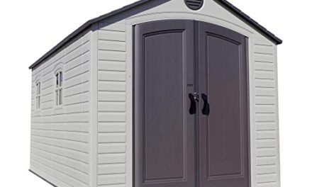 “Experience Enduring Outdoor Storage: 8×12.5ft Shed, Desert Sand”