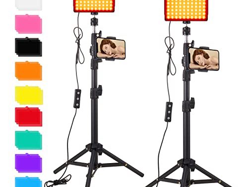 “Enhance Your Content: Powerful LED Lights with Tripod Stand & Filters”