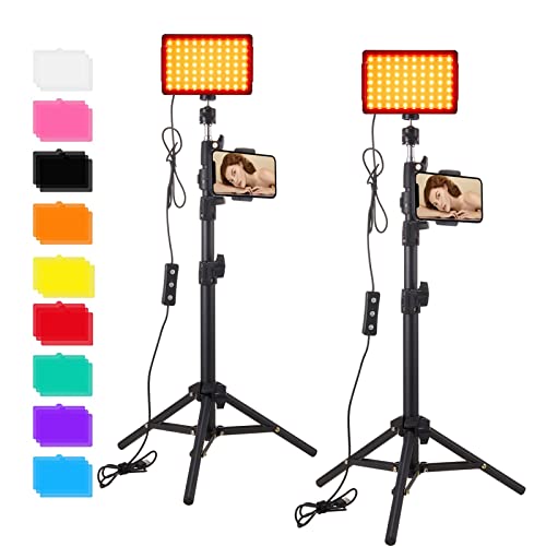 “Enhance Your Content: Powerful LED Lights with Tripod Stand & Filters”