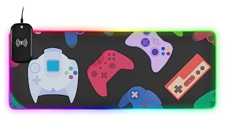 “Boost Gaming Experience: Wireless Charger Pad for PC-Laptop, XL RGB Mat with Color Control”