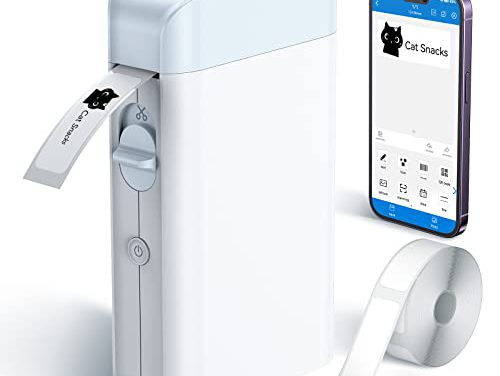 Portable Thermal Label Maker: Bluetooth Rechargeable, Efficient