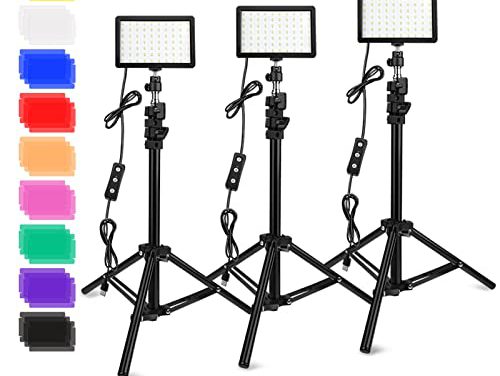 “Enhance Your Shots: 3 Packs of Vibrant LED Lights for Dynamic Tablet Photography”