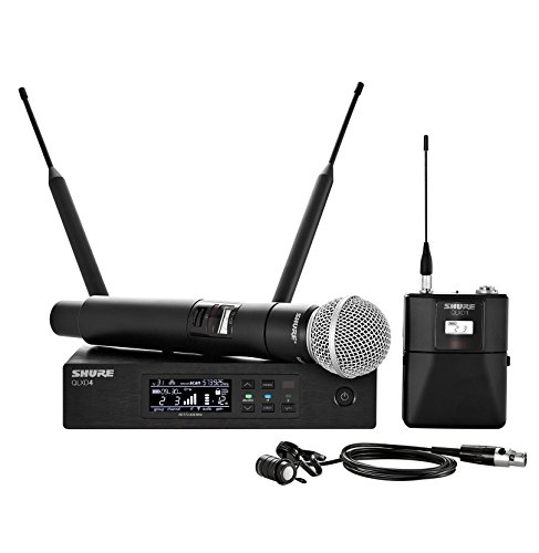 Powerful Shure Wireless Mic System: Handheld & Lavalier Combo