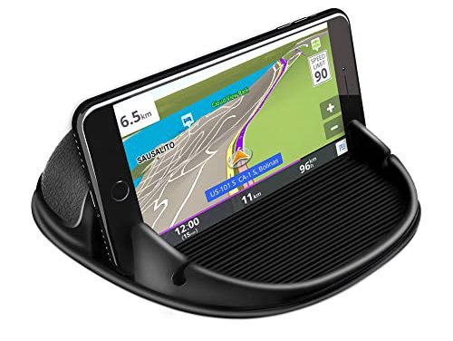 “Secure Car Phone Mount: Slip-Free Silicone Pad for Dashboards, Compatible with iPhone, Samsung, Android & GPS Devices”