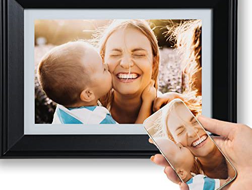 Share Memories Instantly: PhotoSpring 10in Digital Frame with WiFi & Touchscreen