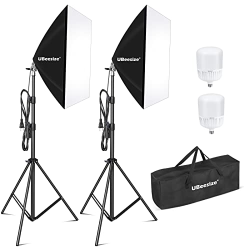 “Capture Perfect Moments: UBeesize 27″ x 20″ Softbox Photography Kit – Pro Lighting for Videos & Portraits”