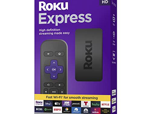 “Experience Roku Express: New HD Streaming, High-Speed HDMI, Simple Remote, Guided Setup, Fast Wi-Fi”