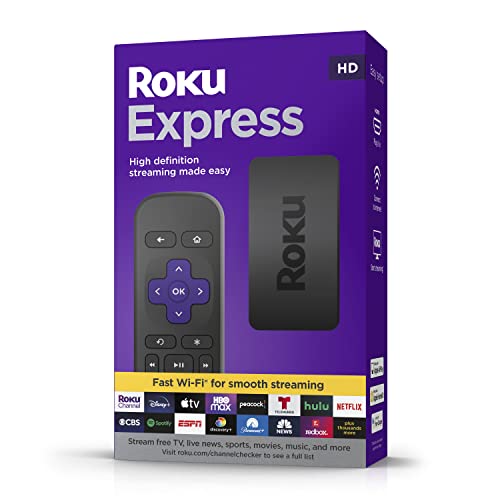 “Experience Roku Express: New HD Streaming, High-Speed HDMI, Simple Remote, Guided Setup, Fast Wi-Fi”