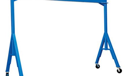 “Powerful Blue Steel Gantry Crane: 4000 lbs Capacity, 10′ Length – For Optimal Lifting”