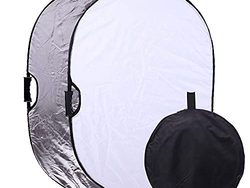 “Enhance Photos Anywhere: Collapsible 2-in-1 Reflectors”