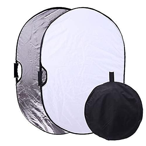 “Enhance Photos Anywhere: Collapsible 2-in-1 Reflectors”