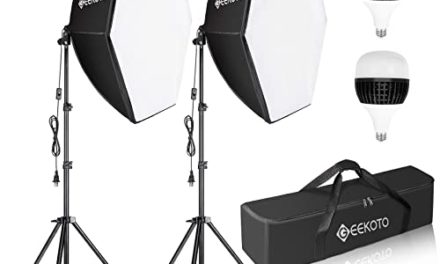 “Capture Studio-Grade Shots: GEEKOTO Softbox Lighting Kit Amplifies Your Photography Game!”