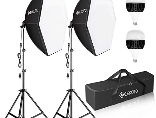 “Capture Studio-Grade Shots: GEEKOTO Softbox Lighting Kit Amplifies Your Photography Game!”