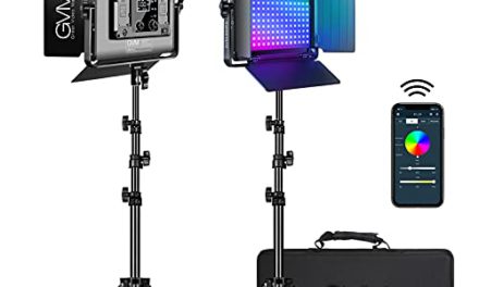 Powerful RGB LED Video Light & Bluetooth Control Kit for YouTube Studio, Video Shooting, Gaming, and More
