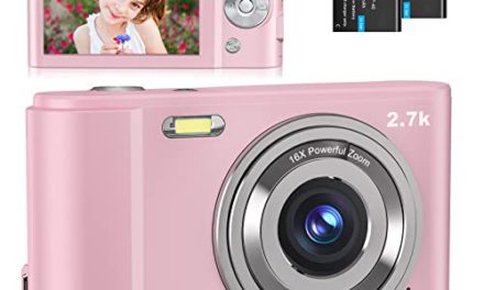 HD 2.7K Kids Video Camera: Zoom, Shake-Free, 44MP