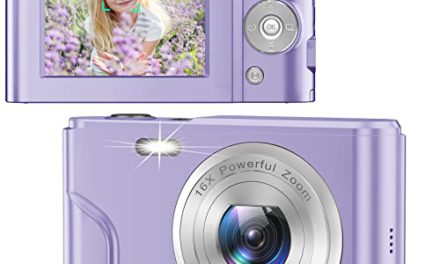 Kids’ Camera: Capture Amazing Moments with 1080P FHD, 36MP LCD Screen, 16X Zoom, Rechargeable – Perfect for Teens, Boys, and Girls! (Purple)