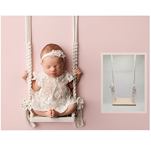 Capture timeless moments with our Vintage Macrame Baby Swing