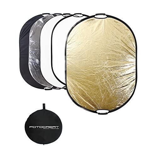 Portable 5-in-1 Oval Reflector: Capture Stunning Light