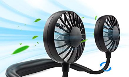 “Stay Cool on the Go: Rechargeable Neck Fan for Work, Travel, and More!”