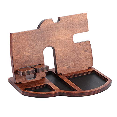 Organize with Wood Mobile Holder & Desk Organizer