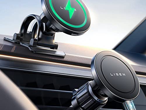 “Supercharge Your Drive: Magnetic Car Mount for iPhone with Lightning-Fast Charging!”