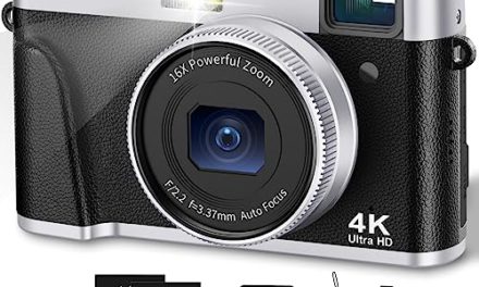 Capture Stunning Photos: Portable 4K Camera, Flash, Viewfinder