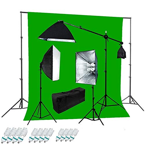 Capture Stunning Portraits with CanadianStudio Softbox Lighting Kit & Green Screen Backdrop Stand